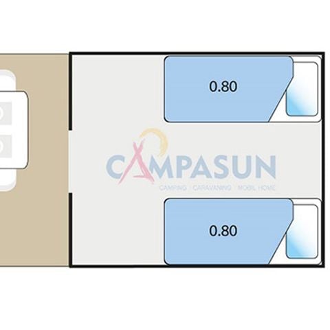 Hébergement 2 personnes - Pod - 6m² (sans sanitaires)
