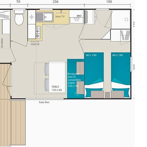 MOBILHOME 4 personas - Acogedora casa móvil de 4 plazas