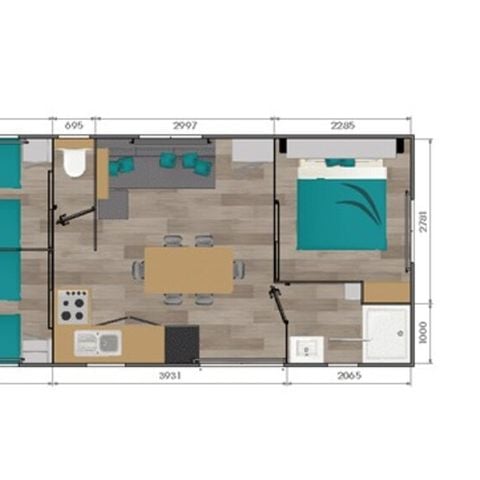 Mobilhome 6 personnes - Confort+ - 3 chambres