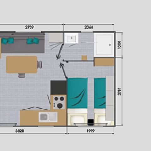 Mobilheim 4 personen - Confort+ - 2 Zimmer