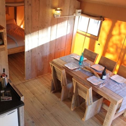 TIENDA DE LONA Y MADERA 5 personas - Laurel