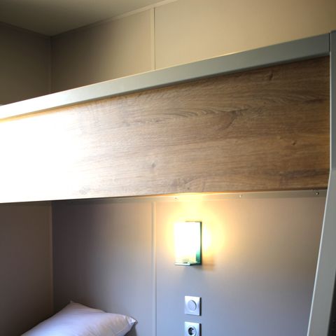 Mobilheim 6 Personen - Komfort 3 Zimmer (Aufmerksamkeit Mezzaninbett max 75kg)