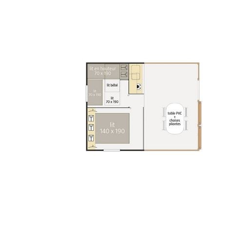 CANVAS AND WOOD TENT 5 people - Tithome 4/5 persons