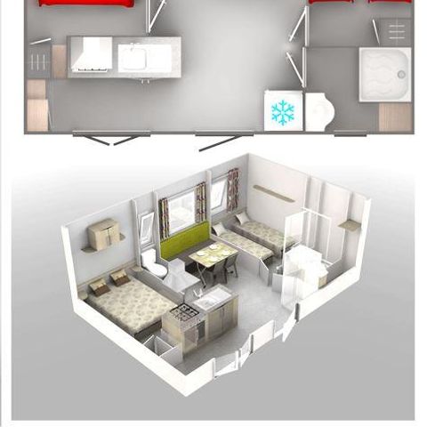 MOBILHOME 4 personas - 2 habitaciones