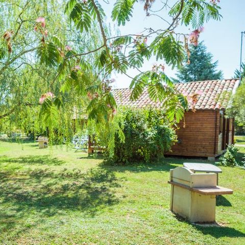 Chalet 5 Personen - 2 Zimmer klimatisiert CONFORT PLUS - 35 m2 + überdachte Terrasse von 14 m2