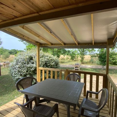 Bungalow 4 personen - 2 Zimmer klimatisiert - 31m2 + überdachte Terrasse