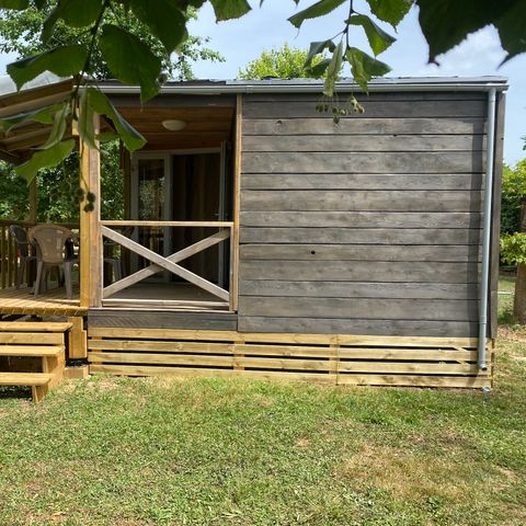 Bungalow 4 Personen - 2 Zimmer klimatisiert - 31m2 + überdachte Terrasse