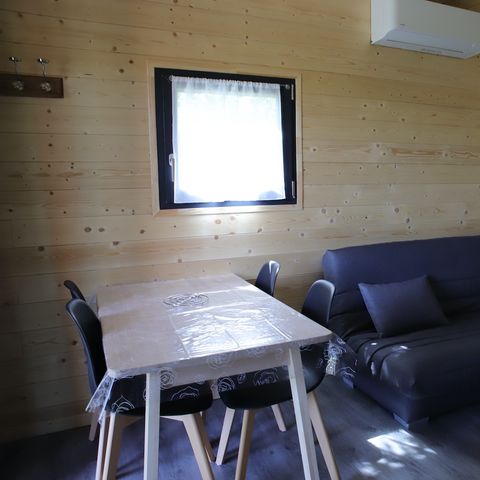 CHALET 5 people - COTTAGE PREMIUM 2bed - air-conditioned - LV - TV - BBQ-Ménage*,draps,draps de bain - 35m2+terrasse couverte 12m2