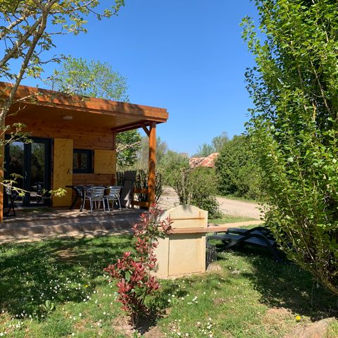 Chalet 5 personen - COTTAGE PREMIUM 2bed - airconditioning - LV - TV - BBQ-Ménage*,Bedlinnenpakket,draps de bain - 35m2+terrasse couverte 12m2