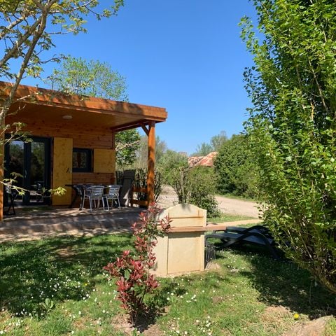 Chalet 5 personen - COTTAGE PREMIUM 2ch - Klimaanlage - LV - TV - BBQ-Haushalt*,Bettwäsche,Badetücher - 35m2+überdachte Terrasse 12m2
