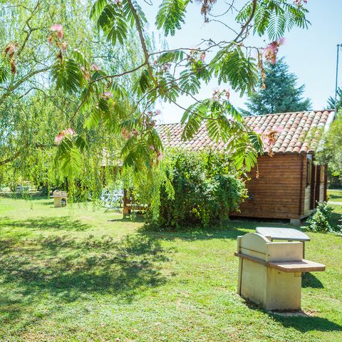 CHALET 4 persone - CHALET PMR CONFORT - 1 camera da letto - aria condizionata - TV - BBQ - Casa* - 35m2 + 14m2 terrazza coperta