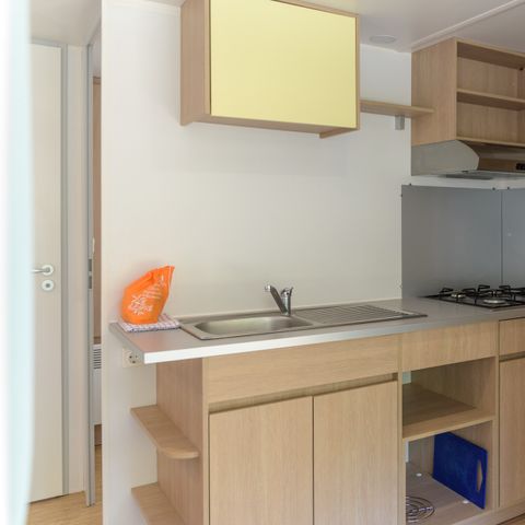 Stacaravan 6 personen - Stacaravan RIVIERA 29m² - 2 kamers + 1 divanbed - 1 slaapbank