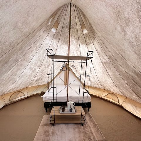 TENDA IN TELA E LEGNO 2 persone - Tenda con terrazza