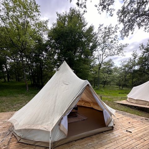 TENDA IN TELA E LEGNO 2 persone - Tenda con terrazza