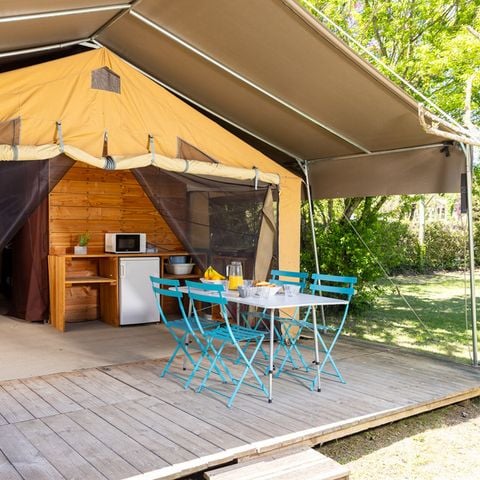 TENTE 5 personnes - Ciela Nature Lodge - 2 chambres - Cuisine – Salle de bain