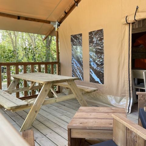 Tente en toile et en bois 5 personnes - Lodge Safari