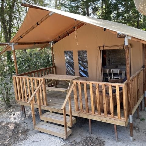 TIENDA DE LONA Y MADERA 5 personas - Safari en lodge