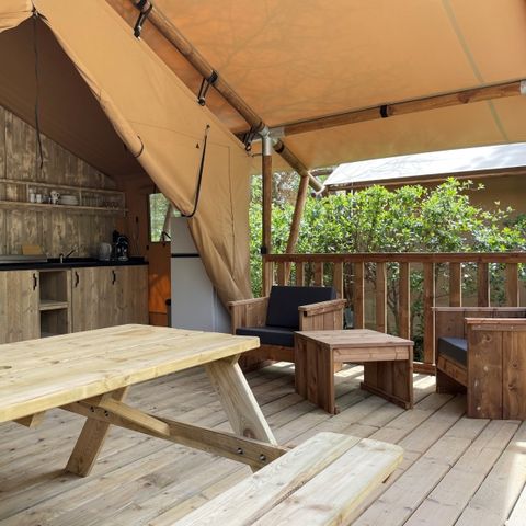 Canvas and wooden tent 6 persons - Lodge Safari