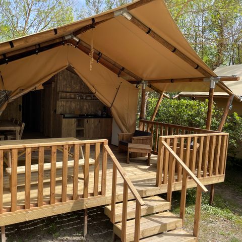 Canvas and wooden tent 6 persons - Lodge Safari