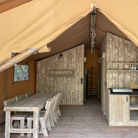 Canvas and wooden tent 6 persons - Lodge Safari
