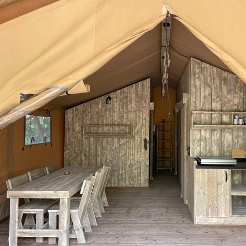 TIENDA DE LONA Y MADERA 6 personas - Safari en lodge
