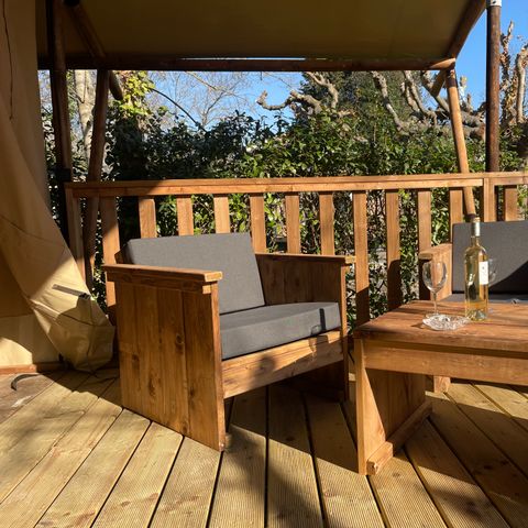 CANVAS AND WOOD TENT 6 people - Lodge Safari