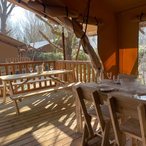 CANVAS AND WOOD TENT 6 people - Lodge Safari