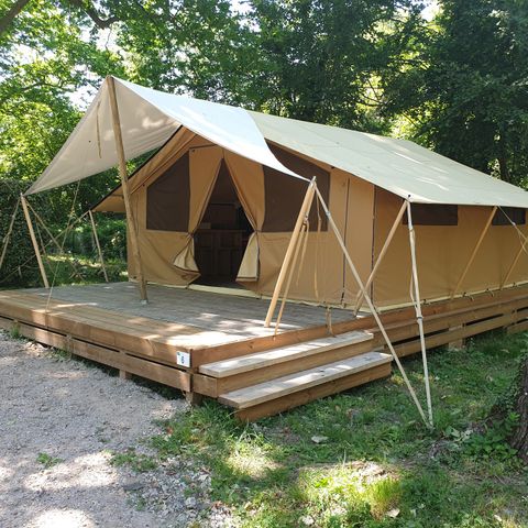TIENDA DE LONA Y MADERA 5 personas - Albergue Cabanon Classic