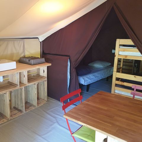 TIENDA DE LONA Y MADERA 5 personas - Albergue Cabanon Classic