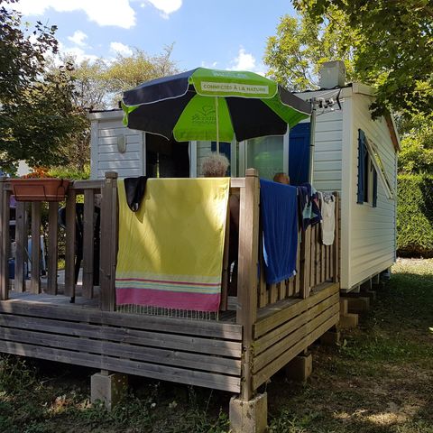 Mobilheim 2 Personen - COSY 1 Zimmer (TV - Terrasse 9m² - Fläche 17m²)