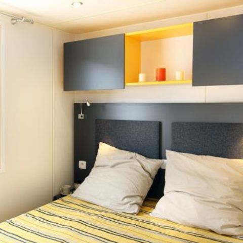 Mobilheim 4 Personen - COTTAGE 2 Schlafzimmer (TV - überdachte Terrasse 7m² - Fläche 26m²)