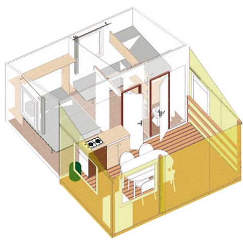 CASA MOBILE 5 persone - Rapid'home Standard 20 m² (2 camere da letto, max 4 adulti + 1 bambino piccolo)