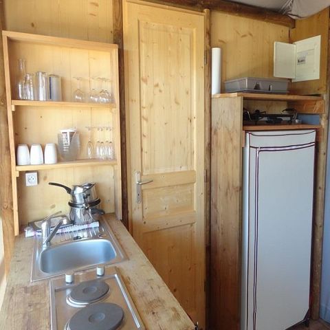 CANVAS AND WOOD TENT 4 people - Cabane Lodge sur pilotis Confort 24m² (2 bedrooms) - 10m² covered terrace