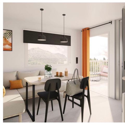 Mobilheim 5 Personen - MOBILHEIM 28m2 Komfort+ 2 Schlafgelegenheiten 5 Pers.