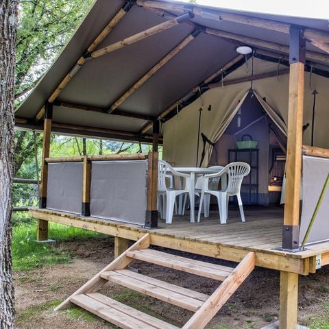 TENTE TOILE ET BOIS 5 personnes - KENYA sans sanitaires