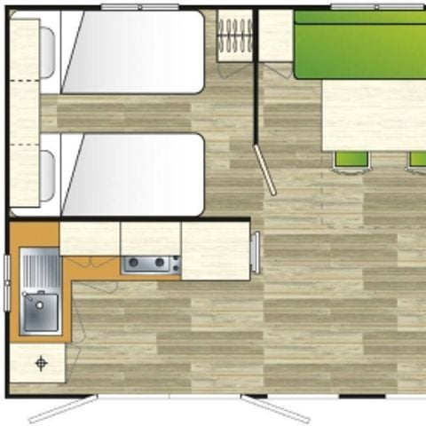 Mobilhome 4 personnes - Cottage Confort 4/5 pers