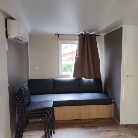 Mobilheim 5 personen - Mobil Home 2 Zimmer 4/5 Pers. Halbüberdachte Terrasse Klima