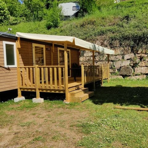 Mobilheim 5 personen - Mobil Home 2 Zimmer 4/5 Pers. Halbüberdachte Terrasse Klima
