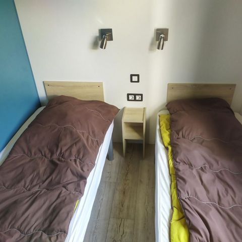 Stacaravan 6 personen - Cottage Prénium 6p SPA + Airconditioning Panoramisch uitzicht