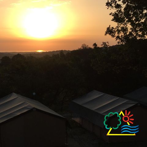 TENTE TOILE ET BOIS 4 personnes - Tente Safari avec salle de bain privé