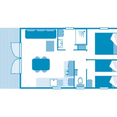 MOBILE HOME 4 people - Cottage Dourbie 4p 2bed 1bath **** air conditioning