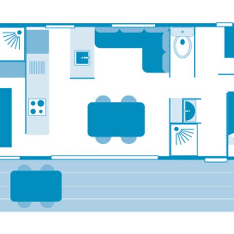 CASA MOBILE 6 persone - Cottage Lévézou 6p 3bed 2bath Premium aria condizionata