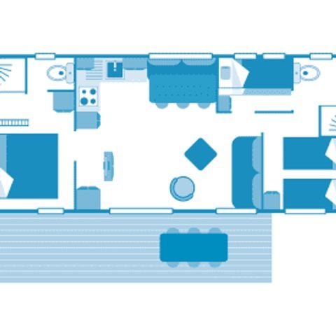 Mobile home 6 persons - Cottage Taos 6p 3ch 2sdb Premium air conditioning