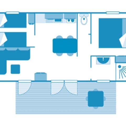 CASA MOBILE 4 persone - Cottage Bouton d'or 4p 2ch 1sdb ***