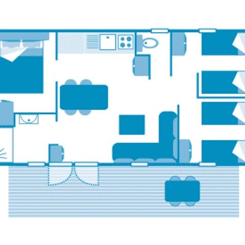 Mobile home 6 persons - Cottage Coquelicot 6p 3ch 1sdb ***