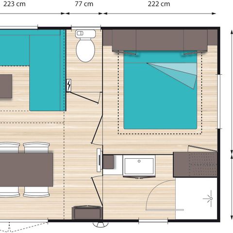 Mobile home 4 persons - Ciela Confort Compact - 2 bedrooms