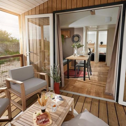 Stacaravan 4 personen - Ciela Confort Bay - 2 slaapkamers - Uitzicht op het meer