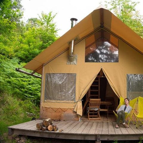 Canvas and wooden tent 5 persons - Cabane