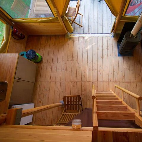 Tente en toile et en bois 5 personnes - Cabane