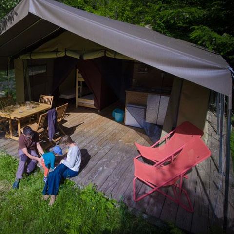 Tente en toile et en bois 5 personnes - Safari
